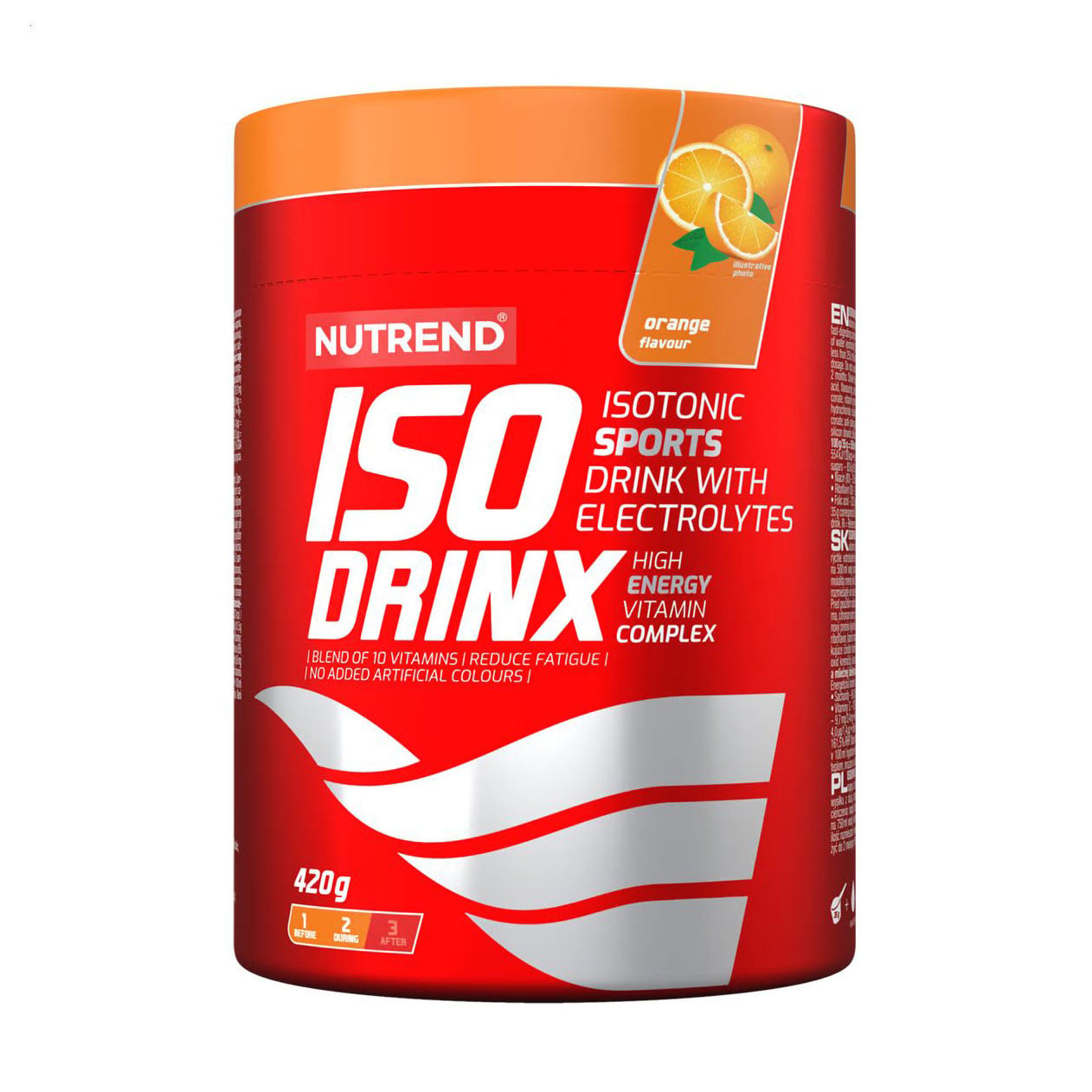 Ізотонік Nutrend Isodrinx Апельсин, в порошку, 420 г