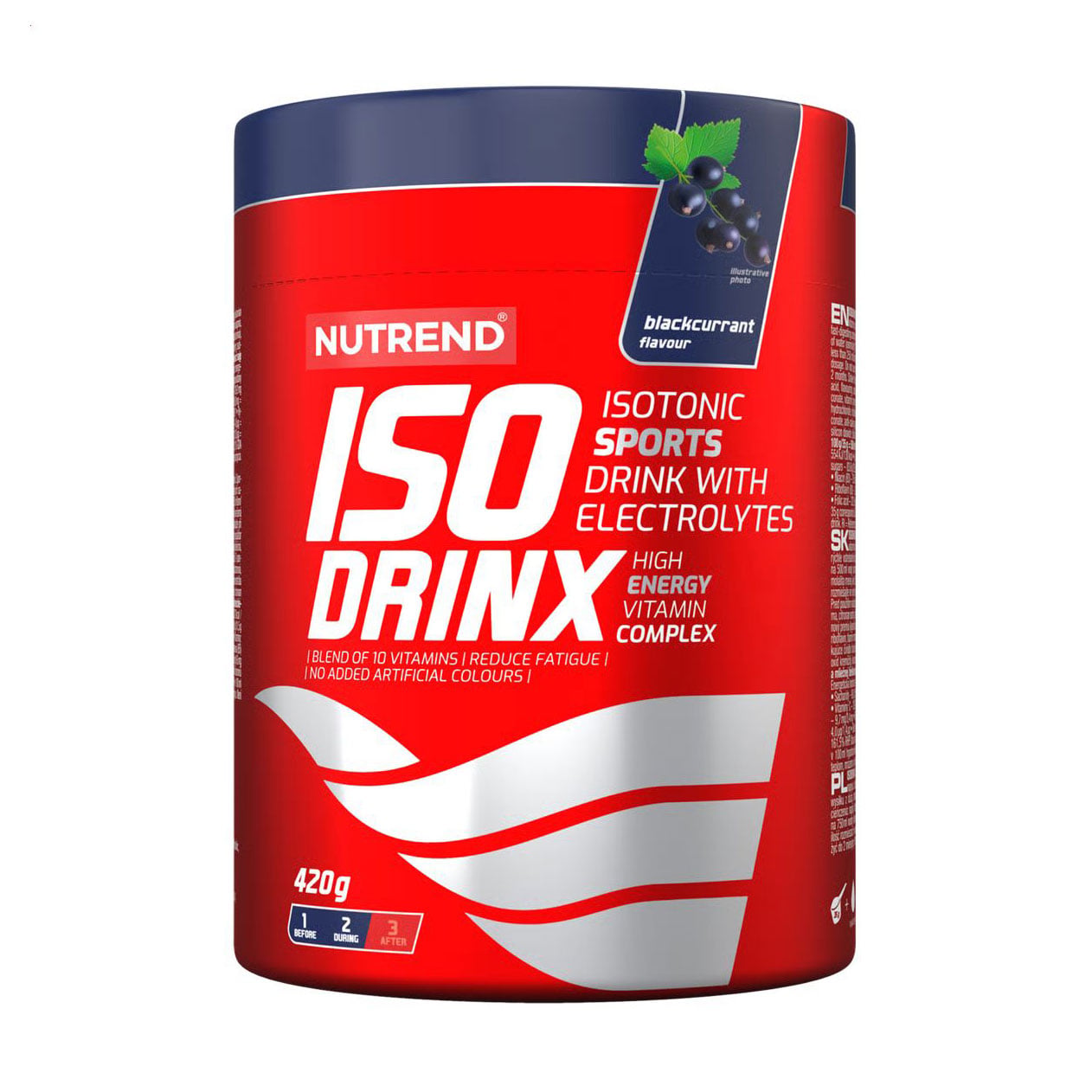 Ізотонік Nutrend Isodrinx Чорна смородина, в порошку, 420 г