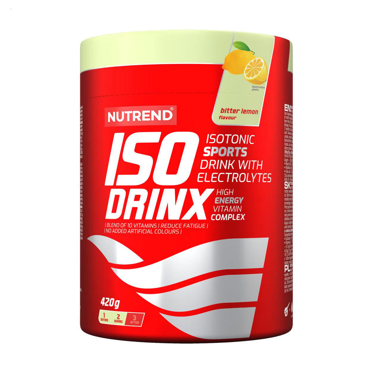 Ізотонік Nutrend Isodrinx Гіркий лимон, в порошку, 420 г